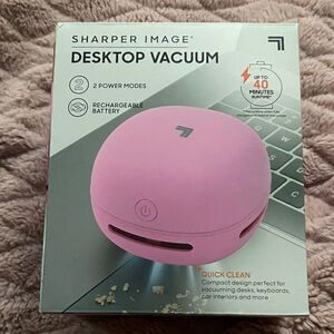 Sharper Image Pink Rechargeable Desktop Vacuum